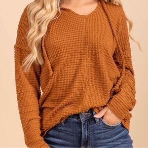 Women’s Popcorn Waffle Knit Hoodie